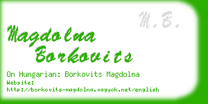 magdolna borkovits business card